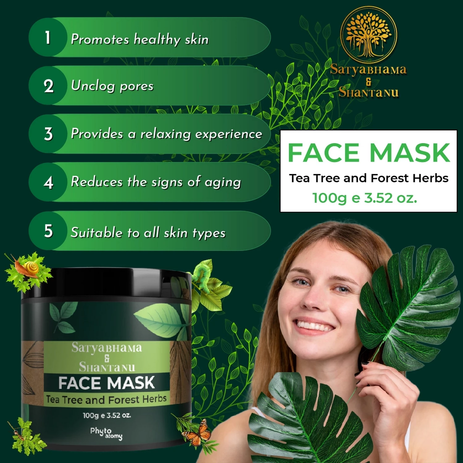 Tea Tree and Forest Herbs Face Mask (100g)